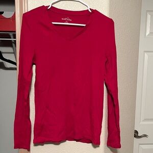 Eddie Bauer Women's Vivid Red Long Sleeve Tee